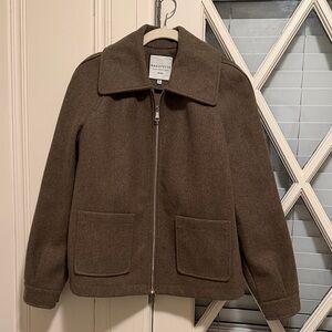 Bagatelle taupe Zip-Up Jacket with front pockets. Women’s Medium. Like new.